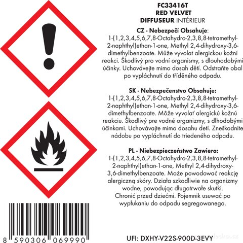 Etiketa k výrobku FC33416T