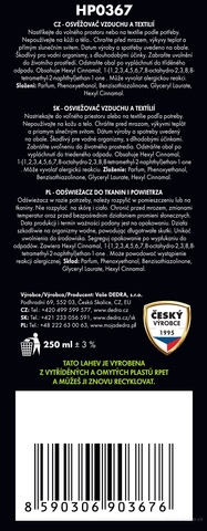 Etiketa k výrobku HP0367