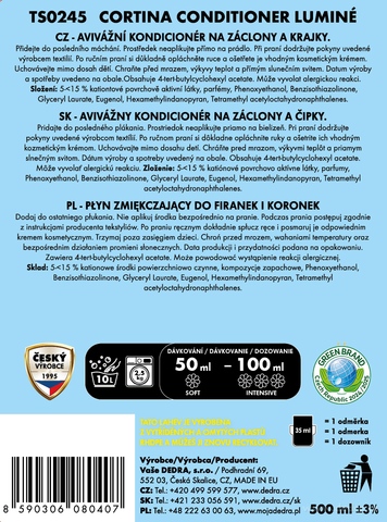 Etiketa k výrobku TS0245