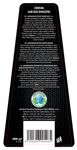 Etiketa k výrobku CD0546