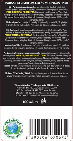 Etiketa k výrobku PA1027