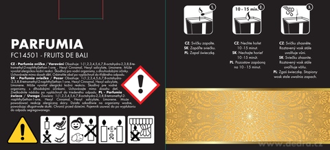 Etiketa k výrobku FC14501 Etiketa k výrobku FC14501