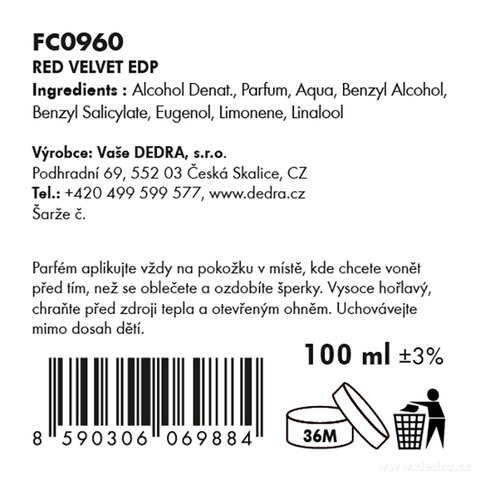 Etiketa k výrobku FC0960P