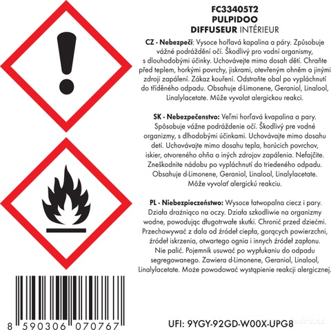 Etiketa k výrobku FC33405T2