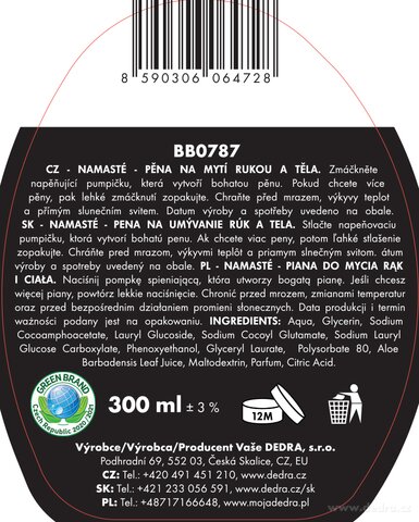 Etiketa k výrobku CP11701