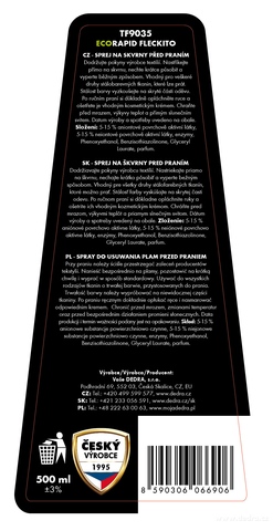 Etiketa k výrobku CP61384