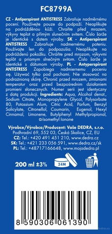 Etykieta produktu FC8799S