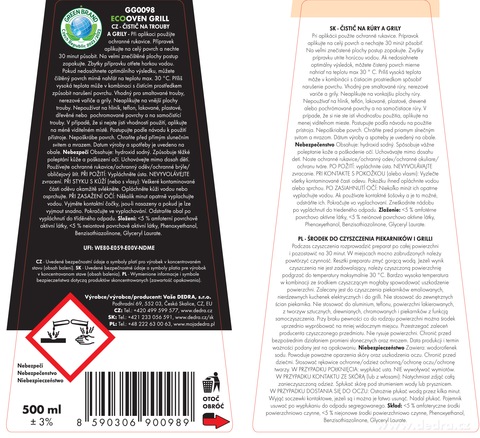 Etiketa k výrobku GG0098