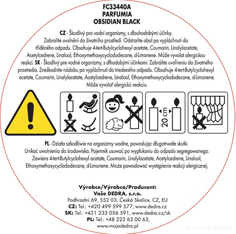 Etiketa k výrobku FC33440A