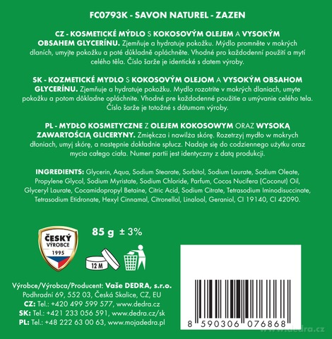 Etiketa k výrobku FC0793K