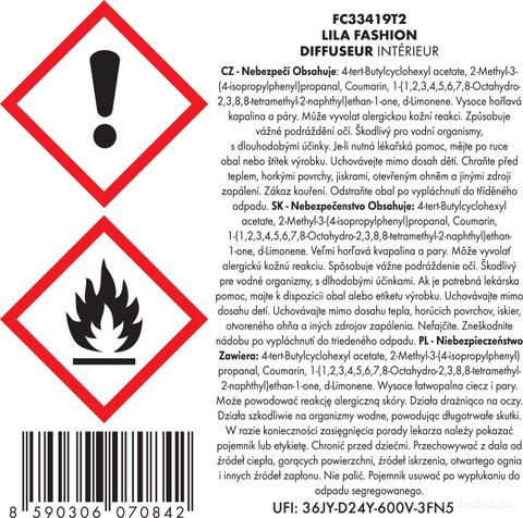 Etiketa k výrobku FC33419T2