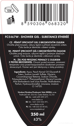 Etiketa k výrobku FC5467S